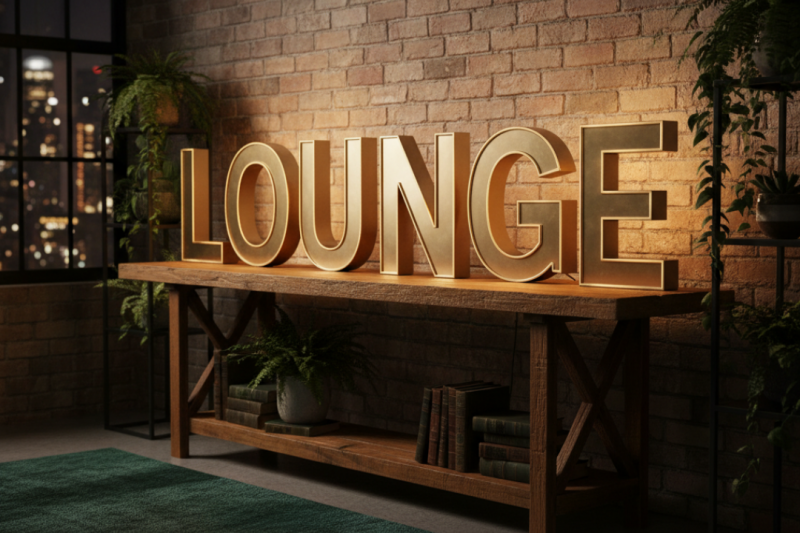 Descubra o Estilo das Letras Retroiluminadas em Decoração