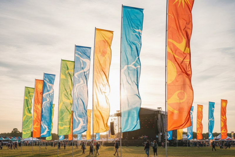 Como os Banners de Vento Podem Transformar Eventos Externos