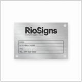 placa de propaganda alumínio preço Garopaba